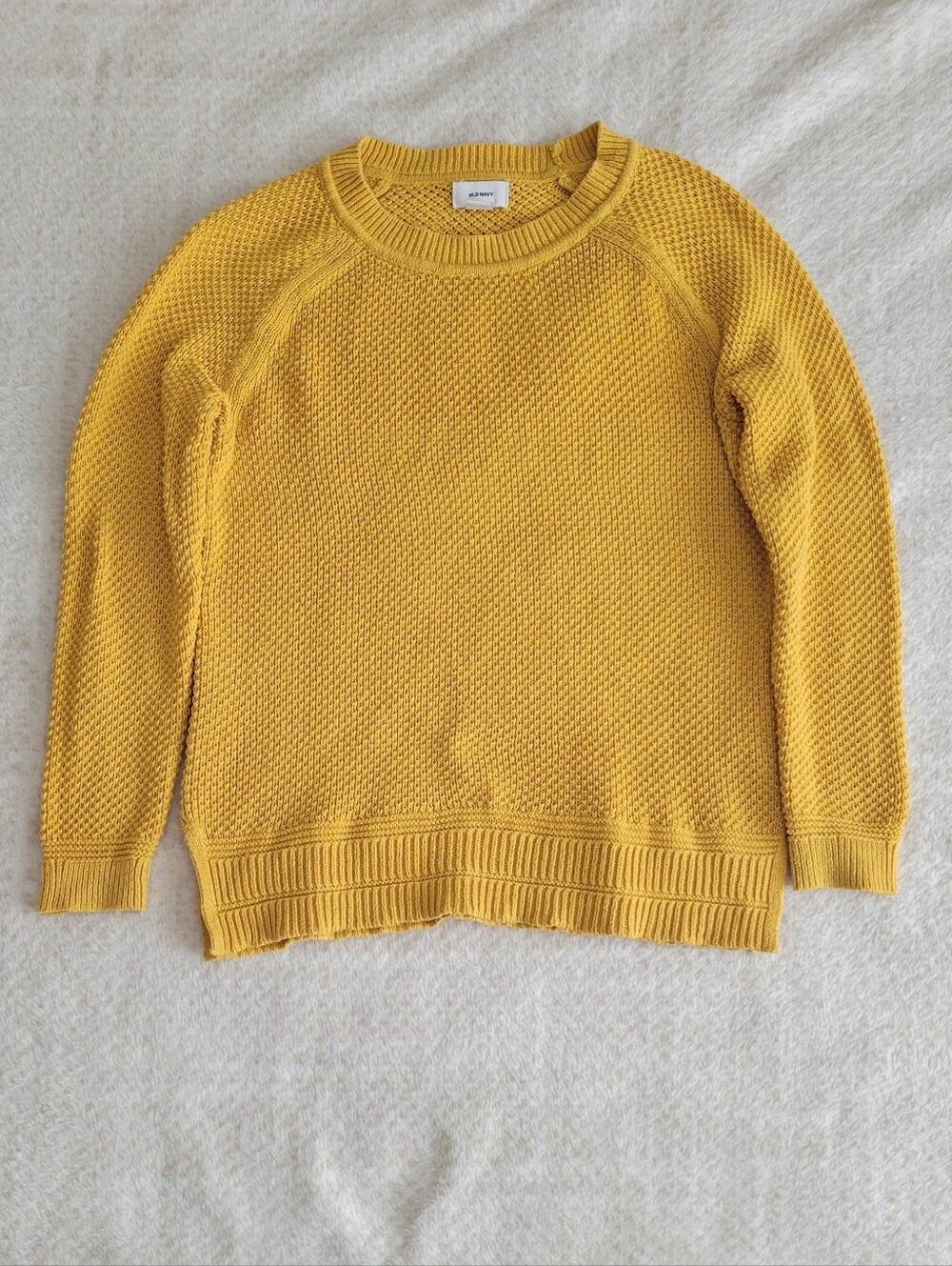 Old Navy Yellow Knit Crew Neck Sweater